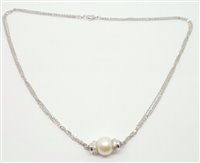 Collana Donna Oro Donna Perle in Oro bianco Perla 0.13 Ct KP4436 - KP4436